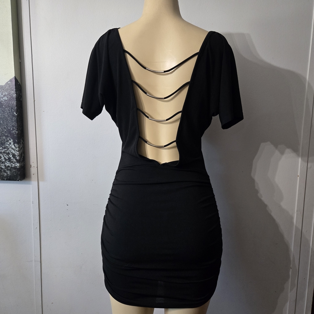 Body Central Black Backless Dress with Strappy Design - Picture 8 of 10